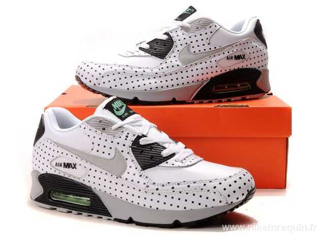 femmes chaussures nike blanc et noir air max 90 (2)